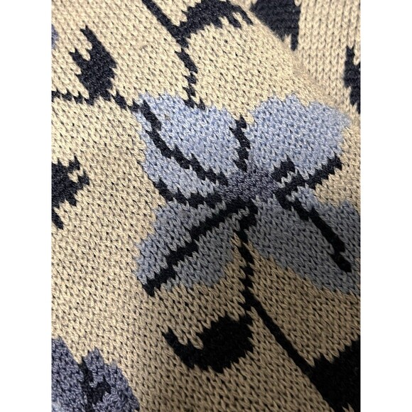 Club Monaco Floral Jacquard Cardigan Grey Blue‎ Size M - Picture 11 of 13